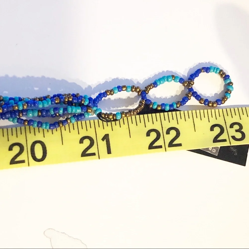 NWT R.J. GRAZIANO Boho Multi-color Twisted Seed Bead Collared Statement Necklace - Picture 10 of 11